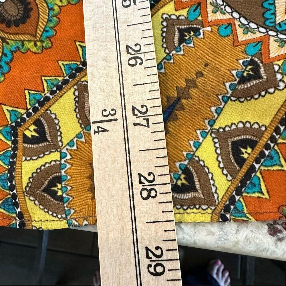 Chico's Women's  size 3 Geometric Peasant Blouse Multicolor Long Sleeve‎ - Picture 9 of 12